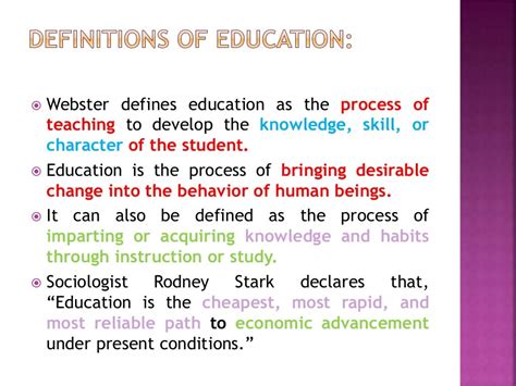 what is education definition.